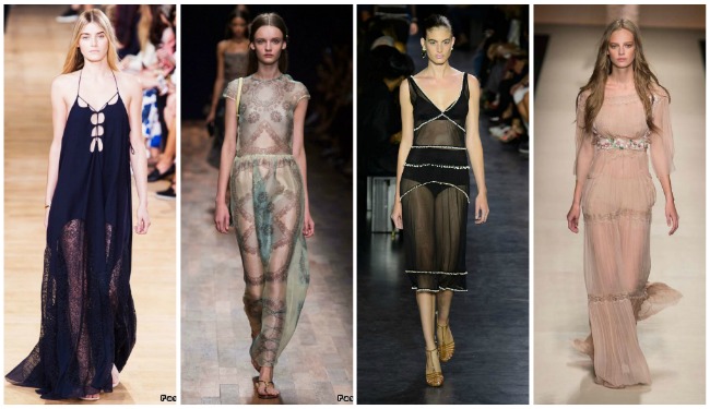 Модные прозрачные платья весна-лето 2015