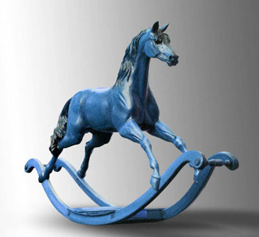 Статуэтка синяя лошадь