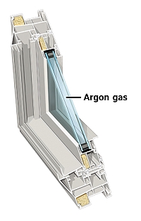Стеклопакеты с аргоном.