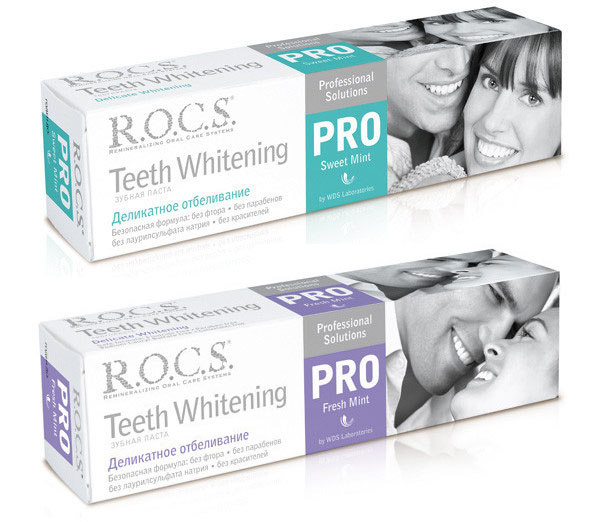 Зубная паста «ROCS PRO – Деликатное отбеливание»