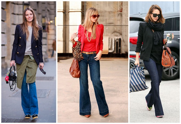 Модные джинсы клёш 2015