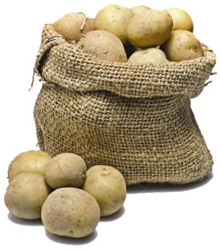 картошка в мешке