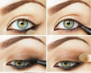 Создание макияжа зеленых глаз.